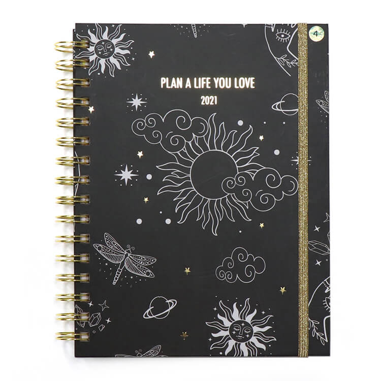 Custom Life Planner Printing Monthly Weekly Daily Planners A5 Spiral Journal Notebook