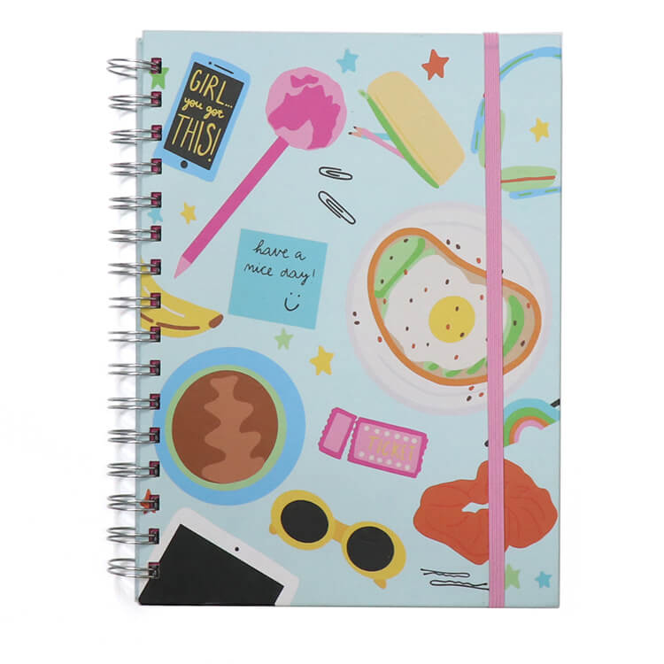 Custom Printing Cute Notebook A5 Spiral Diary Journal Girl Agenda Monthly Weekly Daily Planners