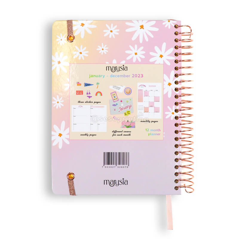 Custom Spiral Monthly Budgeting Journal Finance Planner Accounts Journal Notebook with Sticker