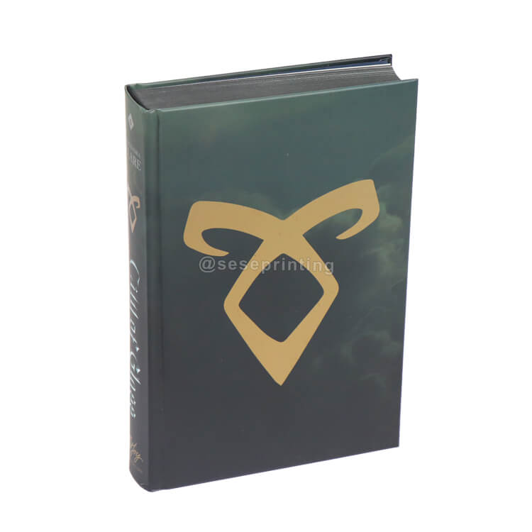 Custom Luxury Printing Book Black and White Hardcover Books with Foil and Stenciled Edges