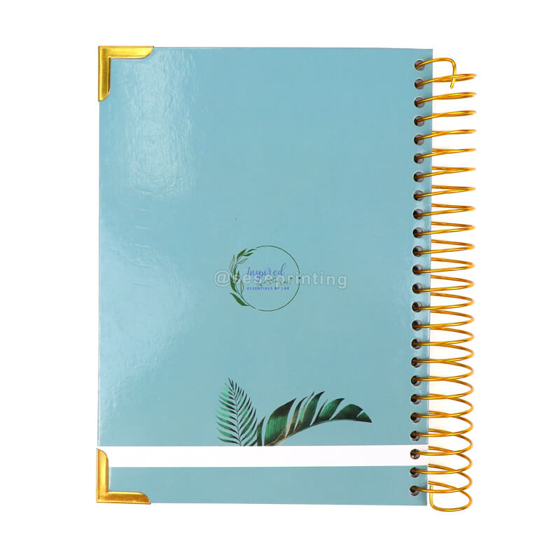 Custom Logo Spiral Weekly Focus Diary Journal Life Planner Agenda Notebook