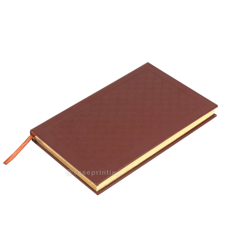 Printing Custom Luxury Hardcover Book Printing Leather Cover Hardback Book with Gilded Edges