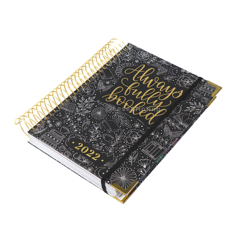 Custom Printing A5 Spiral Reading Journal Agenda 2023 Journal Notebook Weekly Monthly Planner