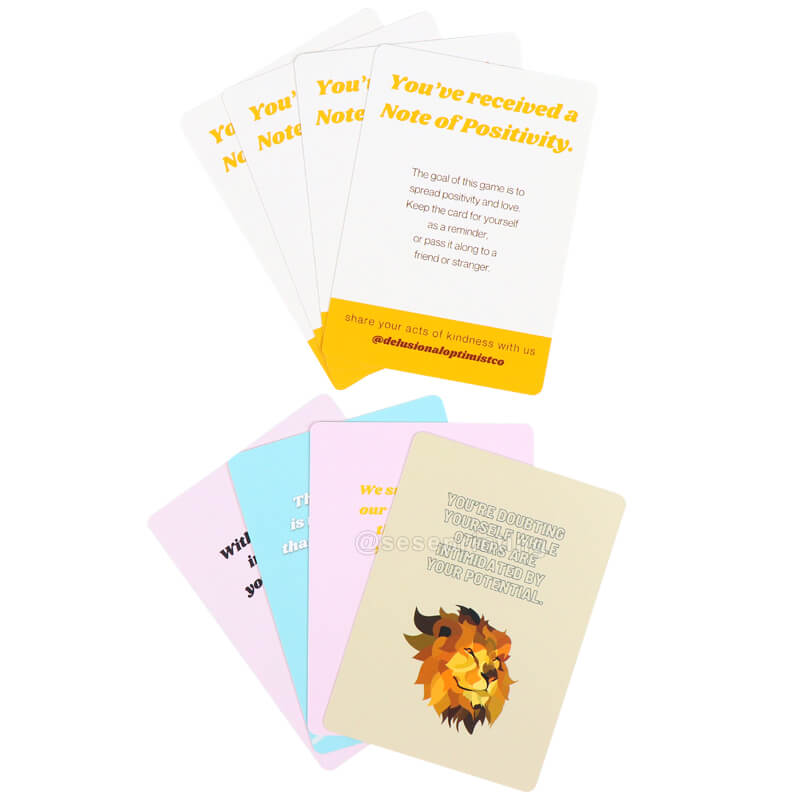 Custom Inspirational Motivational Positive Affirmation Cards Positivity Cards