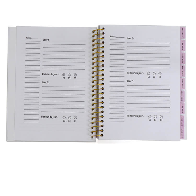 Custom Planner Spiral Pregnancy Journal Monthly Agenda Planner