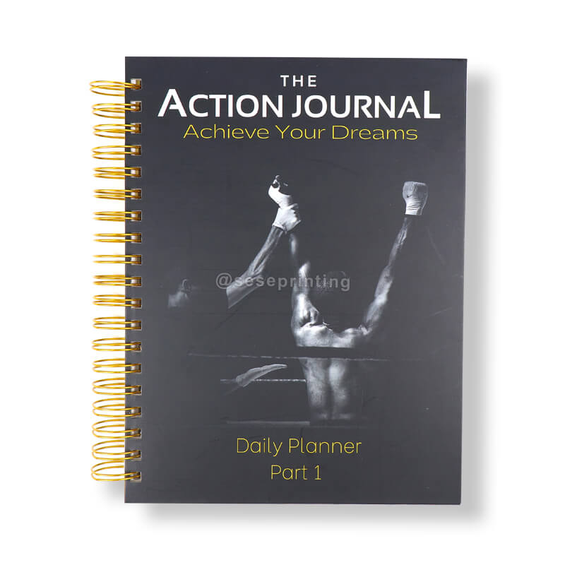 Custom Printing Daily Action Journal Inspirational Goal Schedule Planner Notebook Mindset Planner