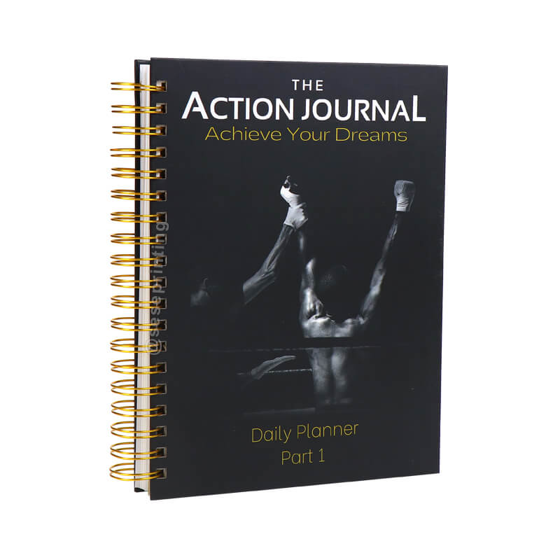 Custom Printing Daily Action Journal Inspirational Goal Schedule Planner Notebook Mindset Planner