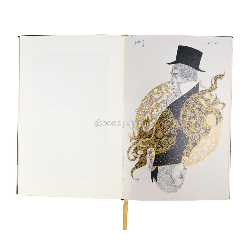 Custom Collection Novel Book Printing Hardcover Fiction Book with Gilded Edges