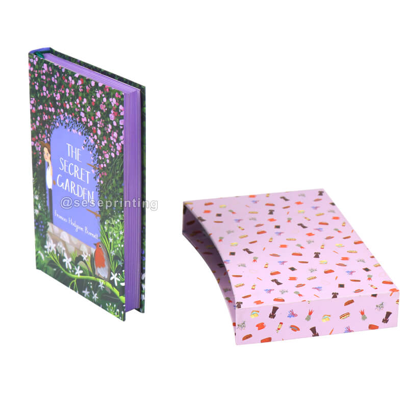 Exclusive Custom Book Printing Hardcover Novel Books Multi-colored Stenciled Sprayed Edges