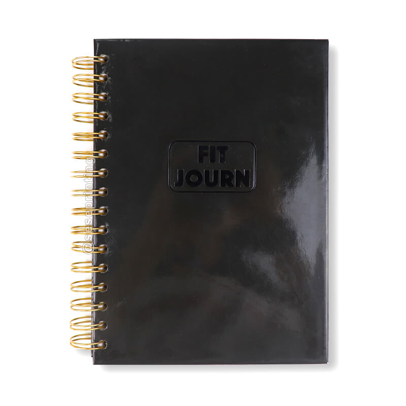 Custom Fitness Journal Printing Spiral Wellness Workout Planner Daily Fit Log Journal