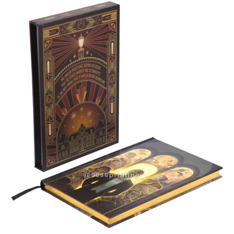 Custom Luxury Case Bound Fiction Book Hardcover Book Novels with Gilded Edges