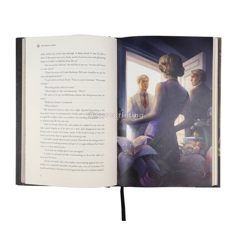 Custom Luxury Case Bound Fiction Book Hardcover Book Novels with Gilded Edges