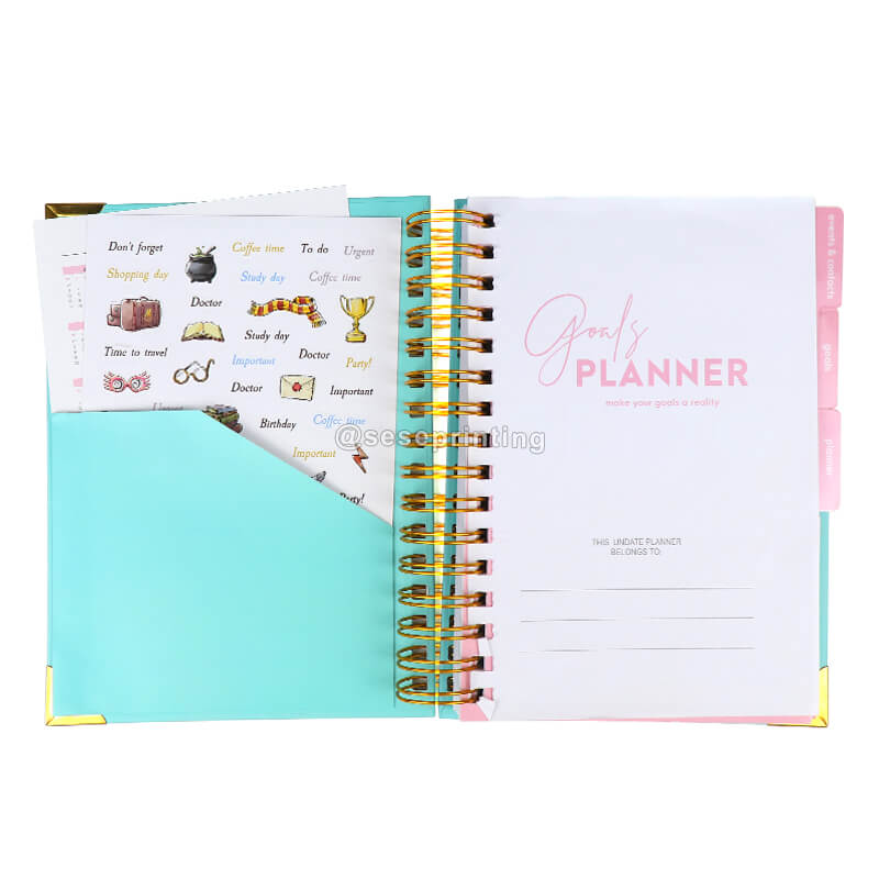 Custom My Own Planner Goal Journal Undated Planner Diary Planner with Sticker