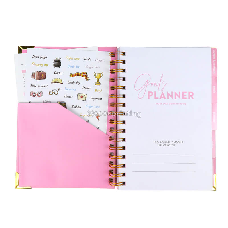 2023 Planner Spiral Daily Manifestation Goal Journal Planner and Agenda Notebook with Box Set