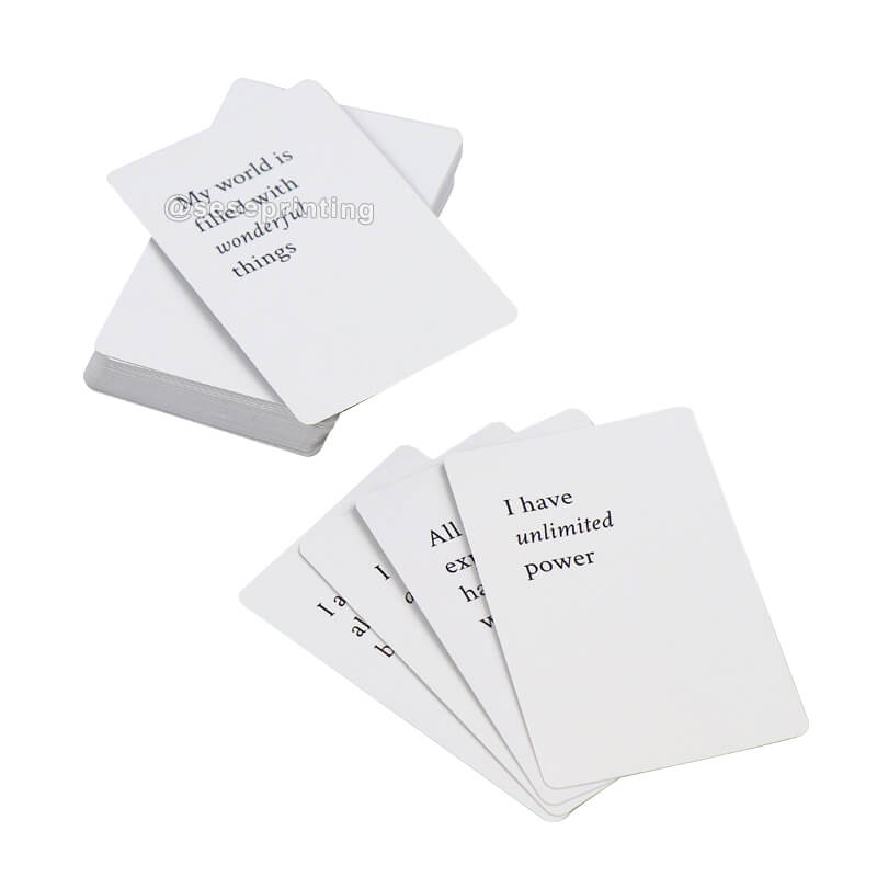 OEM Custom 52 Inspirational Motivational Positive Affirmation Cards Design Printed Playing Cards