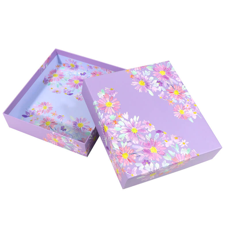 Lid and Base Gift Packaging Paper Box Custom Logo Printed Rigid Cardboard Box