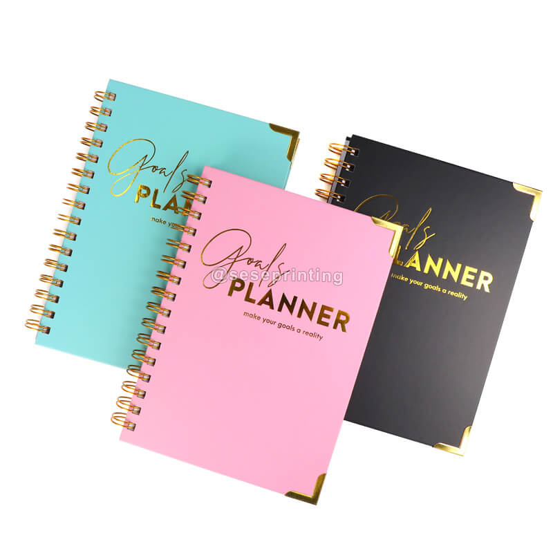 Custom Daily Goal Spiral Planner Journal Hardcover Notebook A5 Diary 2023 Planner