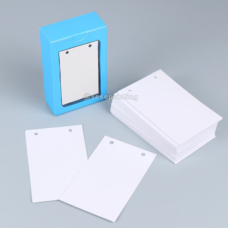 High Quality Blank Card Double-sided Available Printing Message Paper Card Gift Card with 2 Holes Drilled