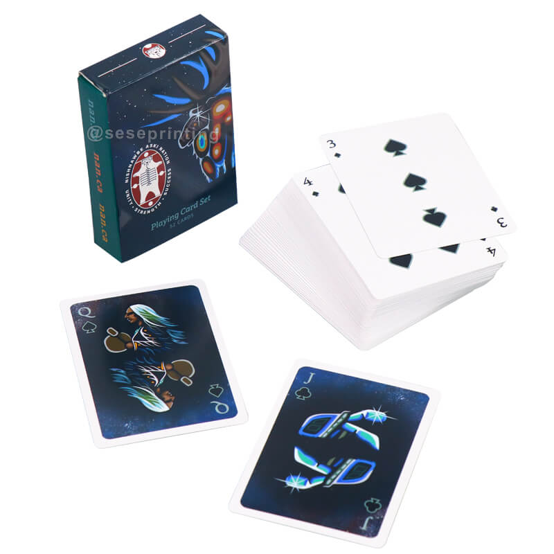 Custom Logo Paper Poker Card Game Advertising Cards Playing Cards with Box