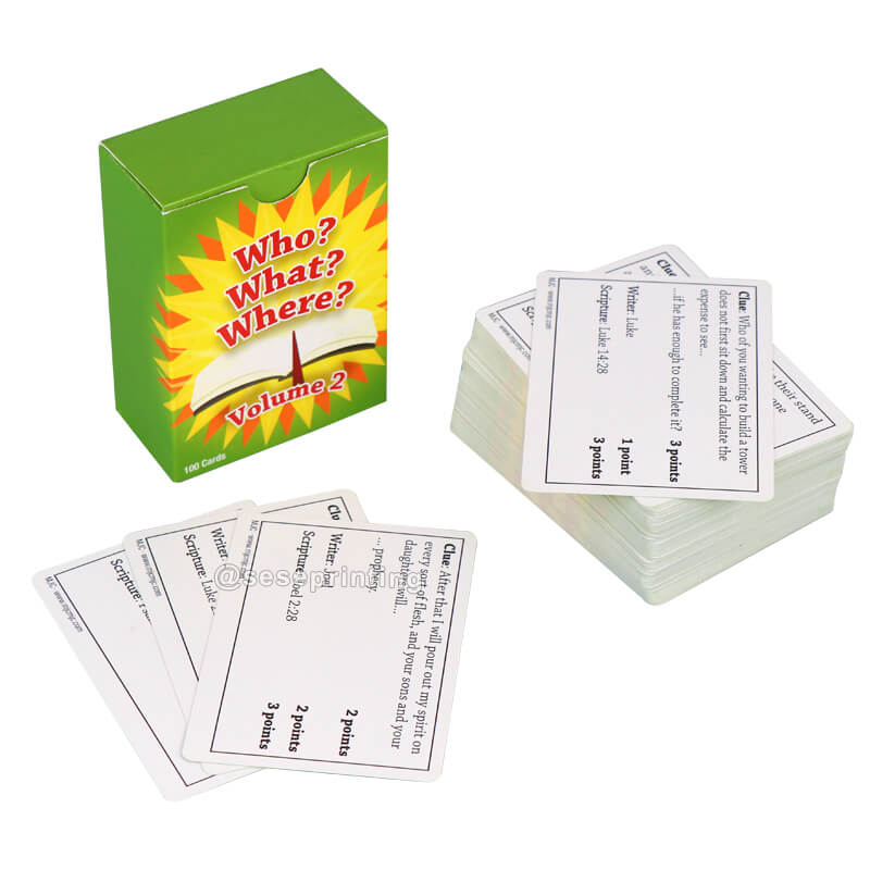 Factory OEM Printing Conversation Card Game Question Cards Customized Paper Playing Card