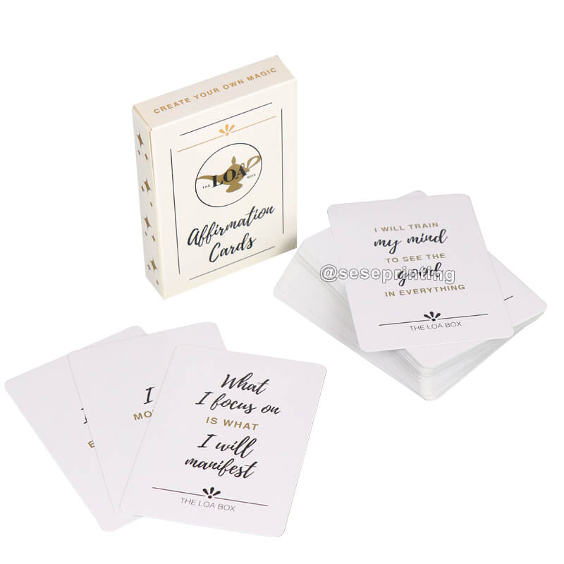 Custom Positive Motivational Affirmation Cards Personal Self Improvement Playing Card Game