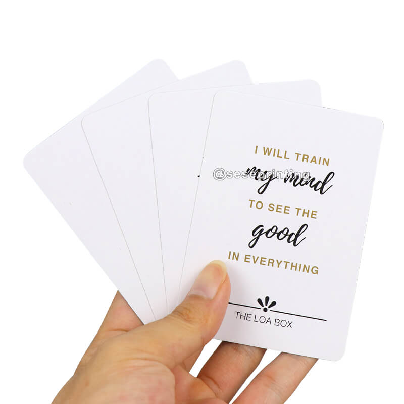 Custom Positive Motivational Affirmation Cards Personal Self Improvement Playing Card Game