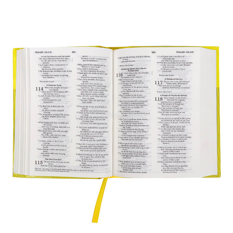 Custom Black & White Hardcover Bible Book Printing Holy Bible