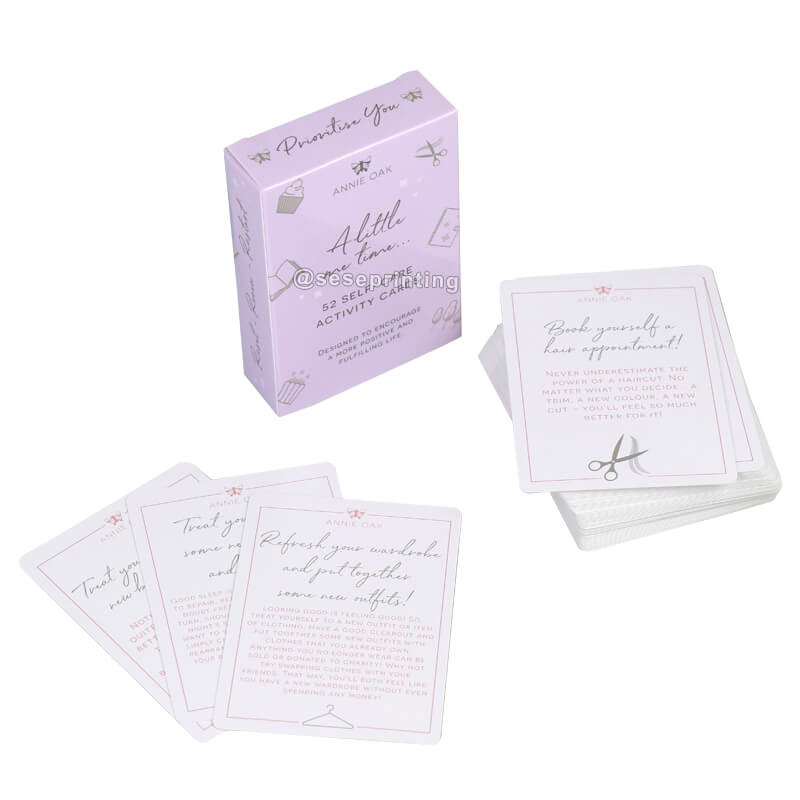 Custom Printing Positive Cards Game Self Care Activity Cards Mental Health Affirmation Cards