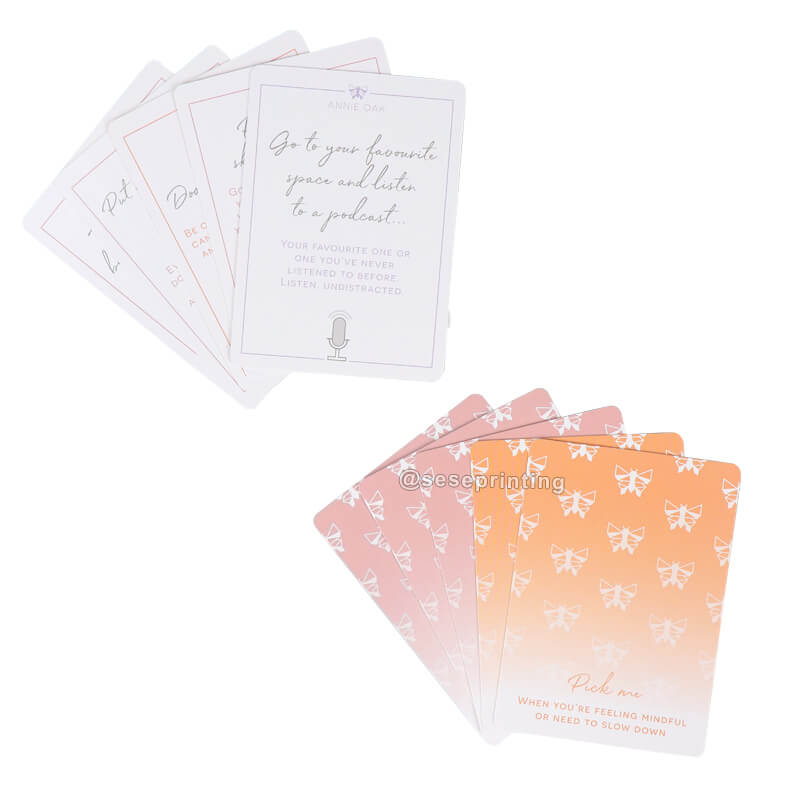 Custom Printing Positive Cards Game Self Care Activity Cards Mental Health Affirmation Cards