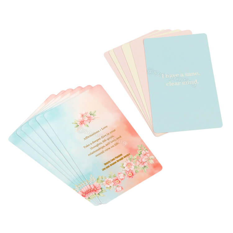 Motivational Self Love Affirmation Cards Custom Printing Positive Phrase Game Card