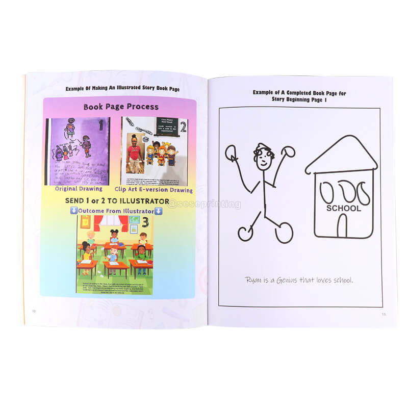 OEM Children Fun & Interactive Book Softcover Children Book Creation Workbook Printing