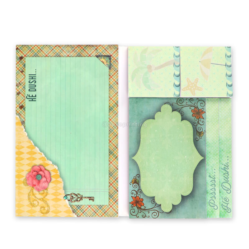 Eco-friendly Sticky Notes Set Custom Printing Memo Pads Bookmark