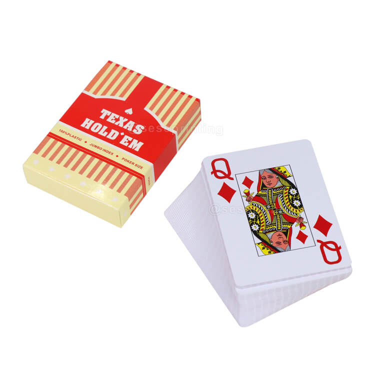 Custom Logo Plastic Waterproof Casino Gambling Playing Cards PVC Poker Card