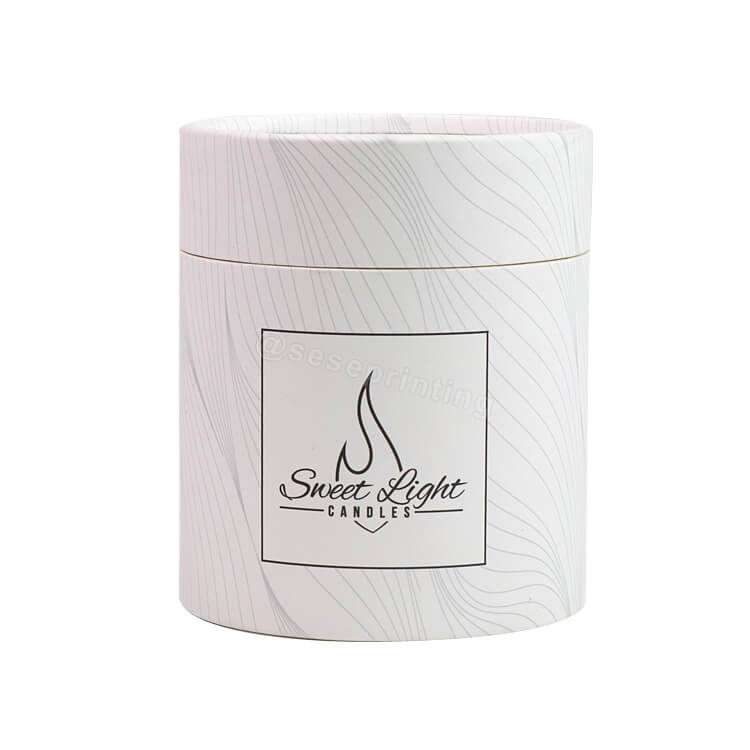 Recycled Luxury Candle Packaging Round Box Custom Paper Tube Box Cylinder