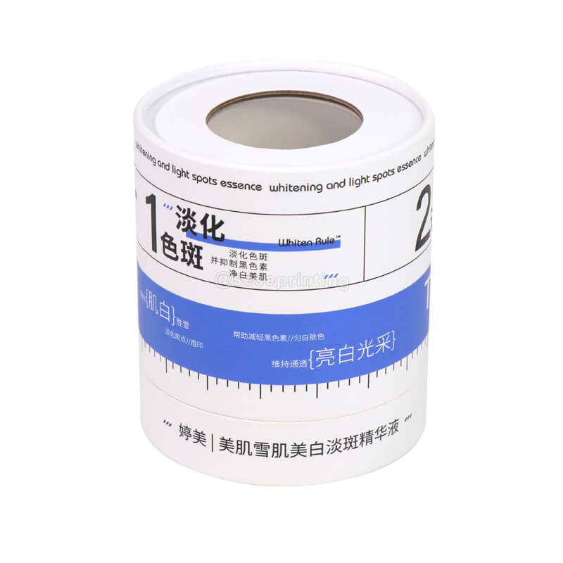 Paper Packaging Box Tube Box Cosmetic Cylinder Packaging with Window