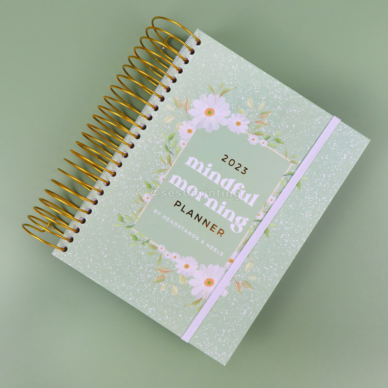 Custom Printing Spiral Daily Mindful Planner Agenda Grateful Journal