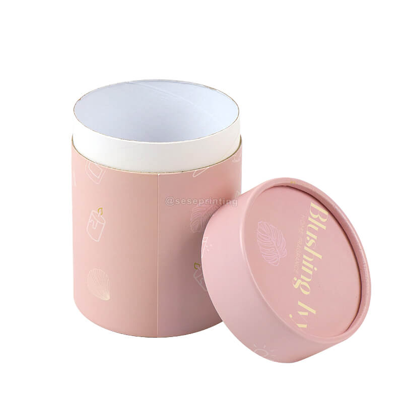 Custom Personalized Design Cylinder Candle Packaging Tube Box