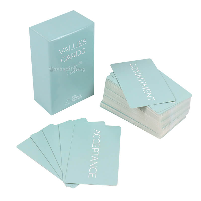 Custom Design Paper Health Wellness Card Game Printed Playing Card with Box