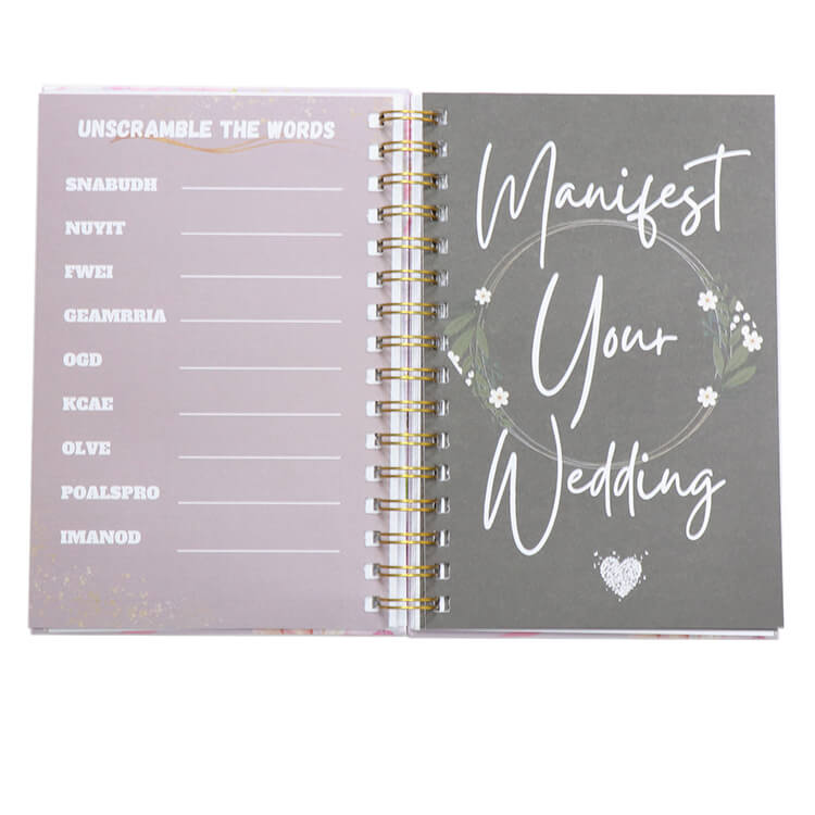 Spiral Notebook Custom Manifestation Journal Workbook Wedding Planner