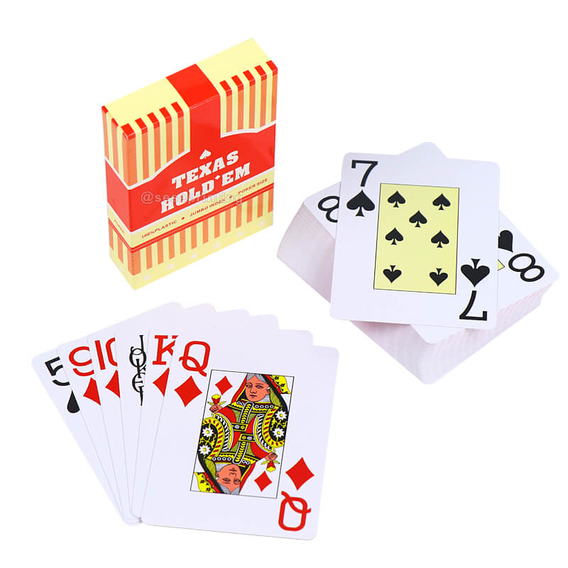 Double Design Printing PVC Poker Deck Custom 100% Waterproof Playing Cards