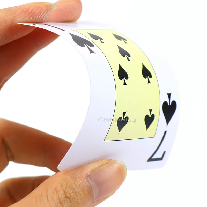 Double Design Printing PVC Poker Deck Custom 100% Waterproof Playing Cards