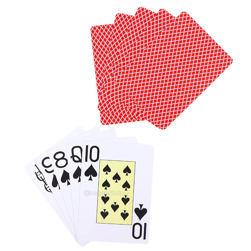 Double Design Printing PVC Poker Deck Custom 100% Waterproof Playing Cards