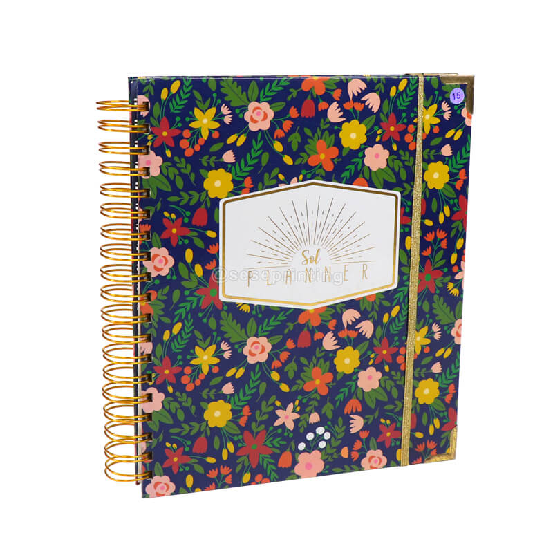 Free Sample Custom Daily Journal Wire Bound Planner Organizer Notebook