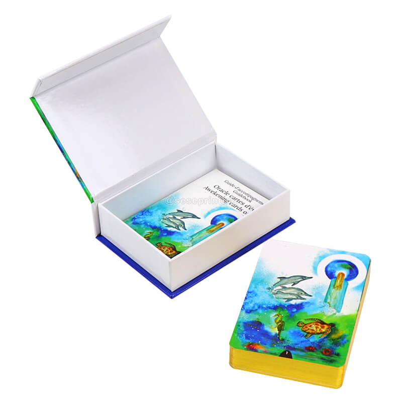 Printing Gold Foil Edge Card Game Affirmation Cards with Book Instruction