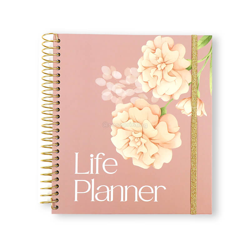 Custom Printing Life Planner Goal Journal Daily Spiral Wish Planner