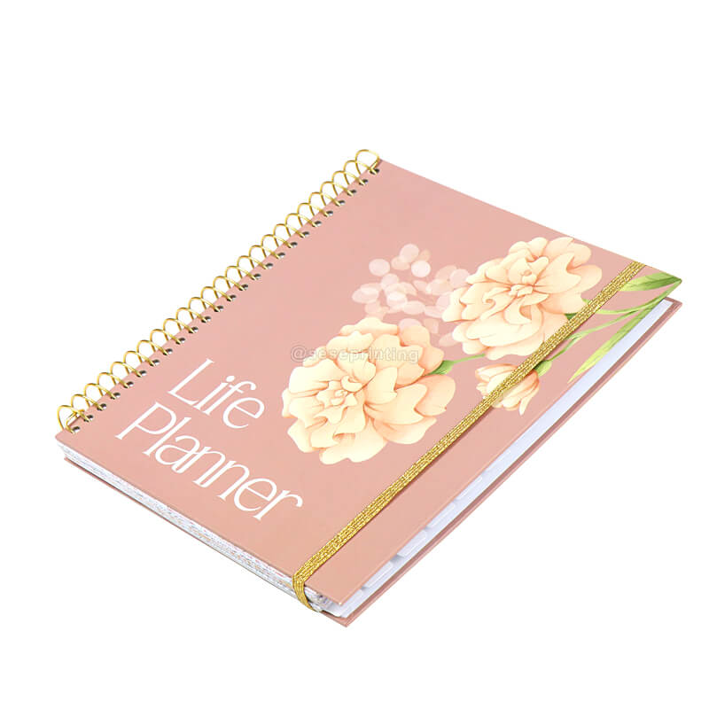 Custom Printing Life Planner Goal Journal Daily Spiral Wish Planner