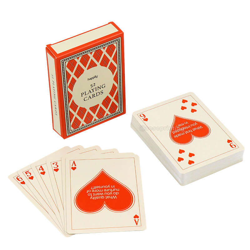 Printing Poker Cards Paper Family Question Cards Adult Playing Card Game