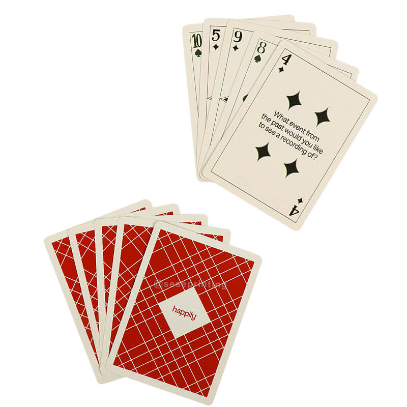 Printing Poker Cards Paper Family Question Cards Adult Playing Card Game