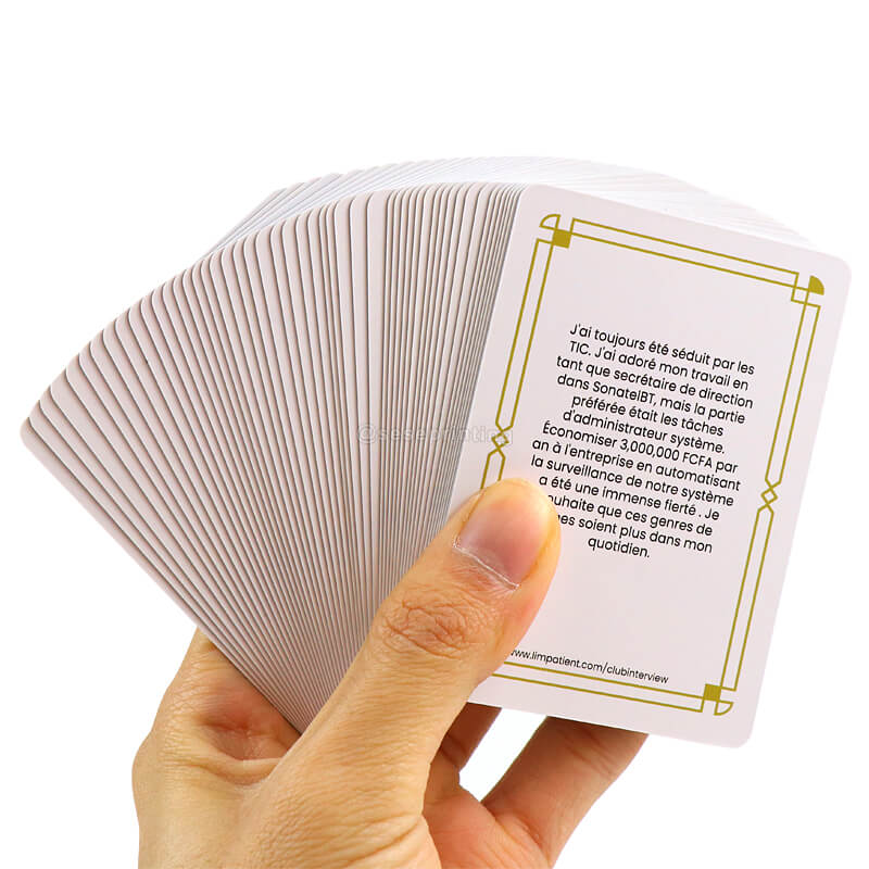 Custom Adult Question Card Game 52 Family Conversation Card