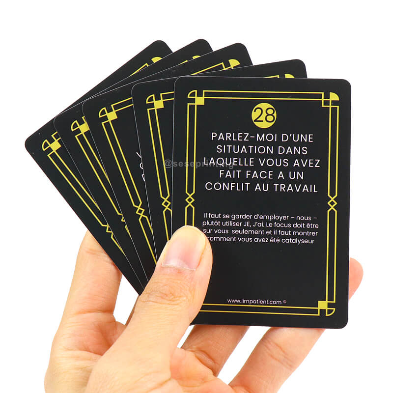 Custom Adult Question Card Game 52 Family Conversation Card